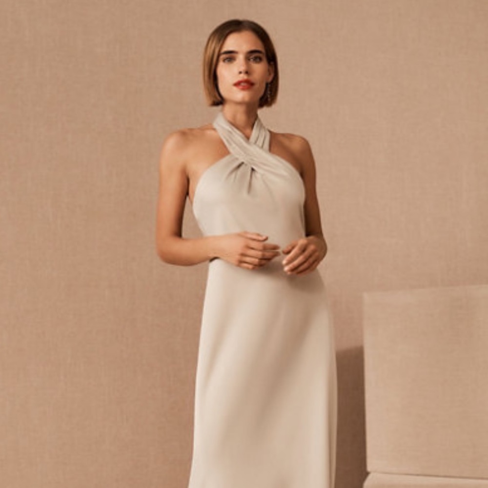 Champagne Maxi/ Bridesmaid Dress, BHLDN, formal dress